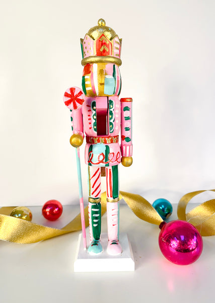 Large Candy Nutcracker - Mint