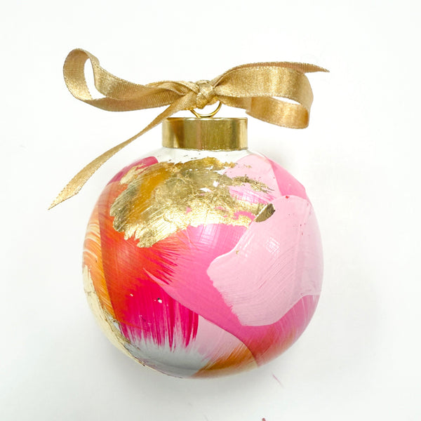 Pink + Orange Abstract Ornament